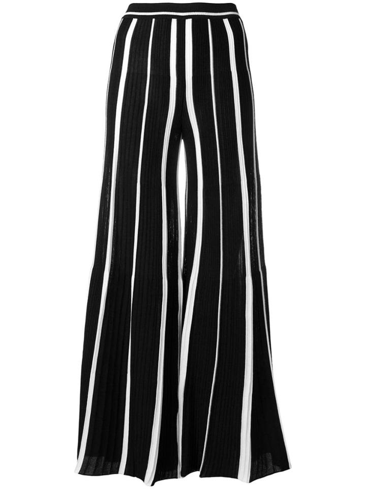 Missoni Striped Wide Leg Trousers - Black