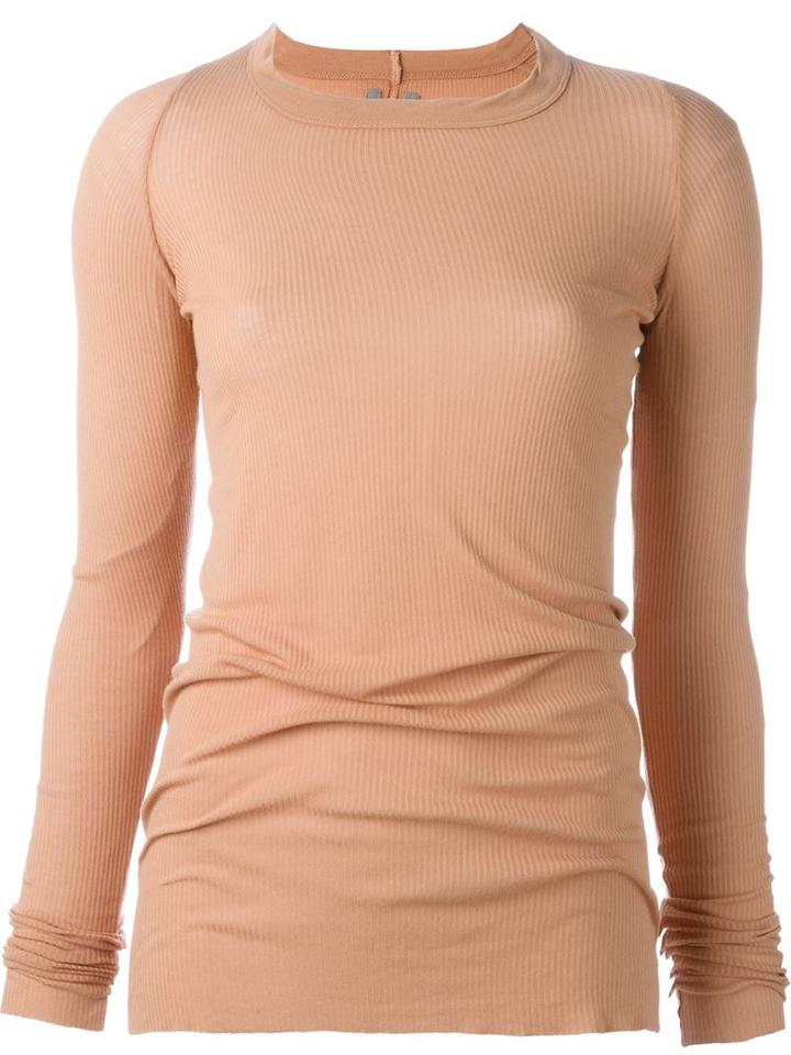Rick Owens Ribbed Longsleeved T-shirt