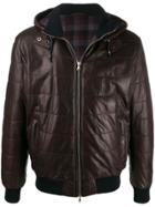 Barba Quilted Bomber Jacket - Red