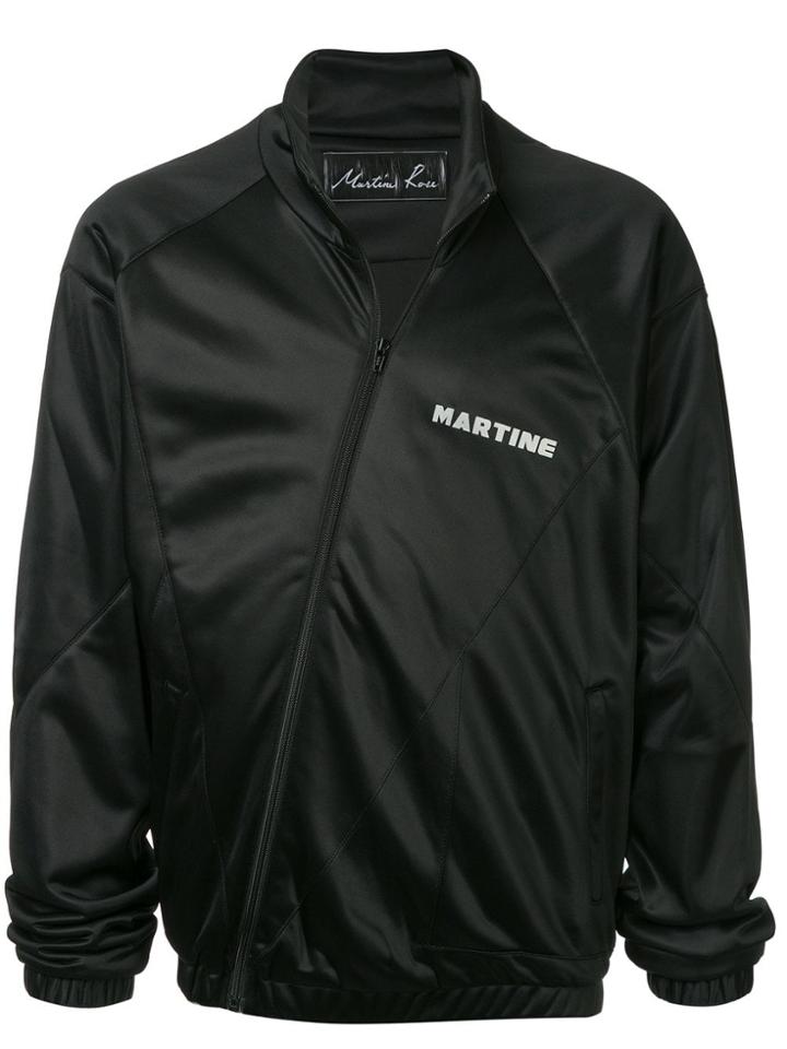 Martine Rose Asymmetric Fastening Track Jacket - Black