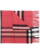 Burberry House Check Scarf, Women's, Pink/purple, Cashmere