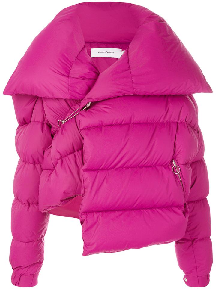 Marques'almeida Asymmetric Padded Jacket - Pink & Purple