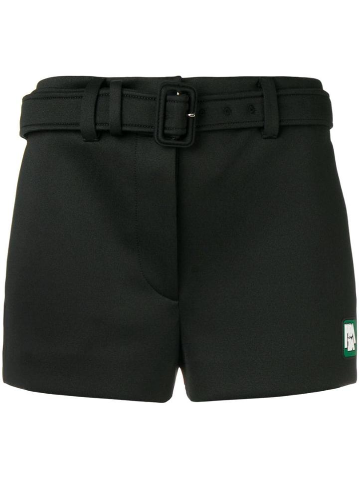 Prada Short Belted Shorts - Black