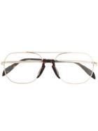 Alexander Mcqueen Eyewear Octagonal Glasses - Brown