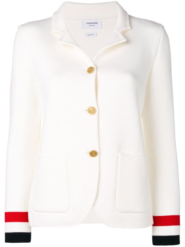 Thom Browne Rwb Stripe Double-face Sport Coat - White