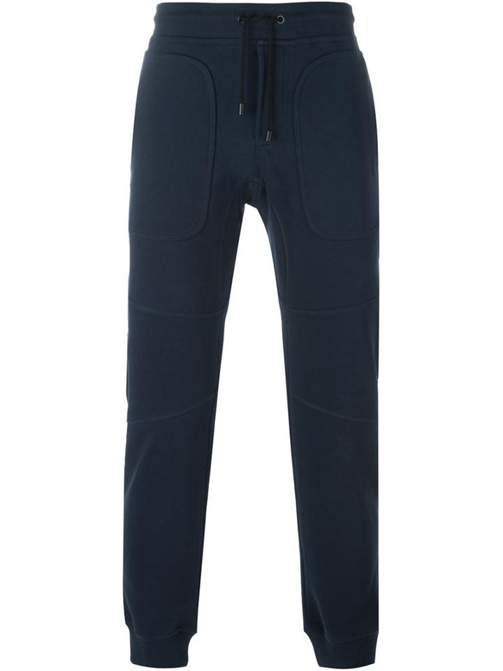 Belstaff Gathered Ankle Track Pants, Men's, Size: Xl, Blue, Cotton