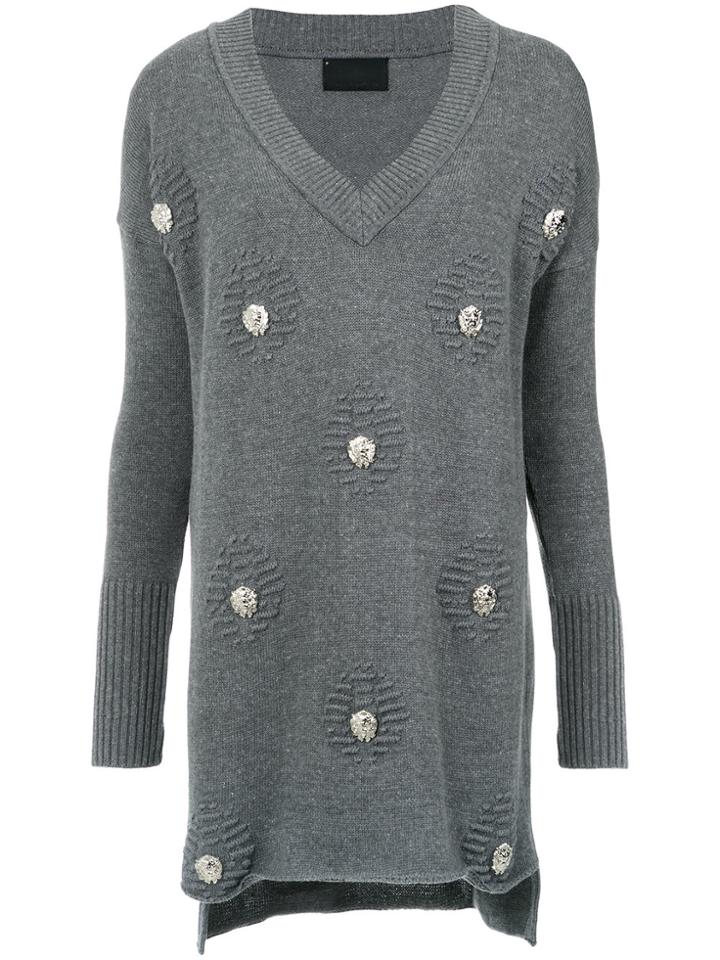 Andrea Bogosian Embellished Knit Blouse - Unavailable