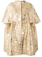 Gianluca Capannolo Embroidered Brocade Coat, Women's, Size: 38, Nude/neutrals, Cotton/polyester/nylon/polyimide