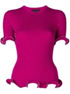 Alexander Wang Zipped Trim Knit Top - Pink & Purple