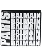 Balmain Logo Print Wallet - Black
