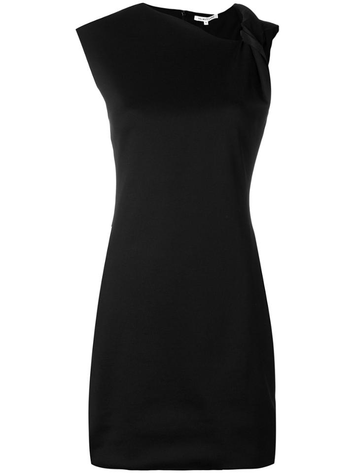 Helmut Lang Asymmetric Shoulders Mini Dress - Black