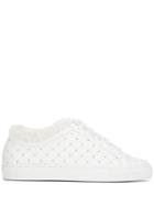 Le Silla Embellished Quilted Sneakers - White
