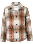 Wooyoungmi Check Cropped Jacket - Orange