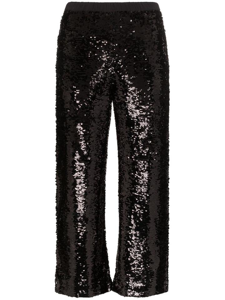Figue Verushka Sequinned Trousers - Black
