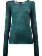 Avant Toi Washed Effect Jumper, Women's, Size: Medium, Blue, Silk/cashmere