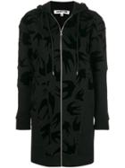 Mcq Alexander Mcqueen Swallow Print Zip-front Hoodie - Black