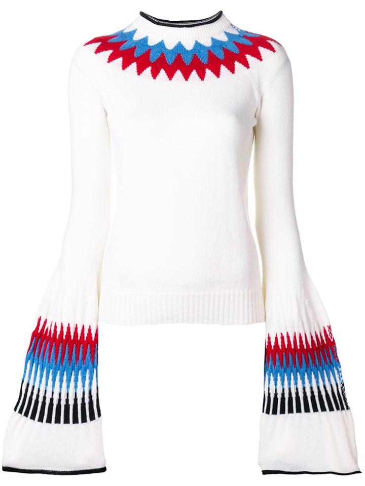 Sonia Rykiel Contrast Neck Jumper - White