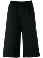 Mm6 Maison Margiela Elasticated Waistband Shorts, Women's, Size: Medium, Black, Cotton