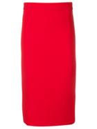 P.a.r.o.s.h. Plain Pencil Skirt - Red