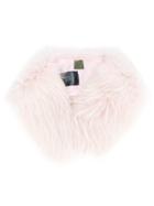 Mr & Mrs Italy Fur-trimmed Collar - Pink & Purple
