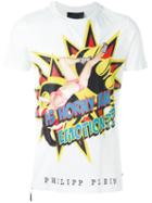 Philipp Plein 'erotic Terrorist' T-shirt, Men's, Size: Large, White, Cotton