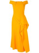 Roland Mouret Arch Off-the-shoulder Dress - Yellow