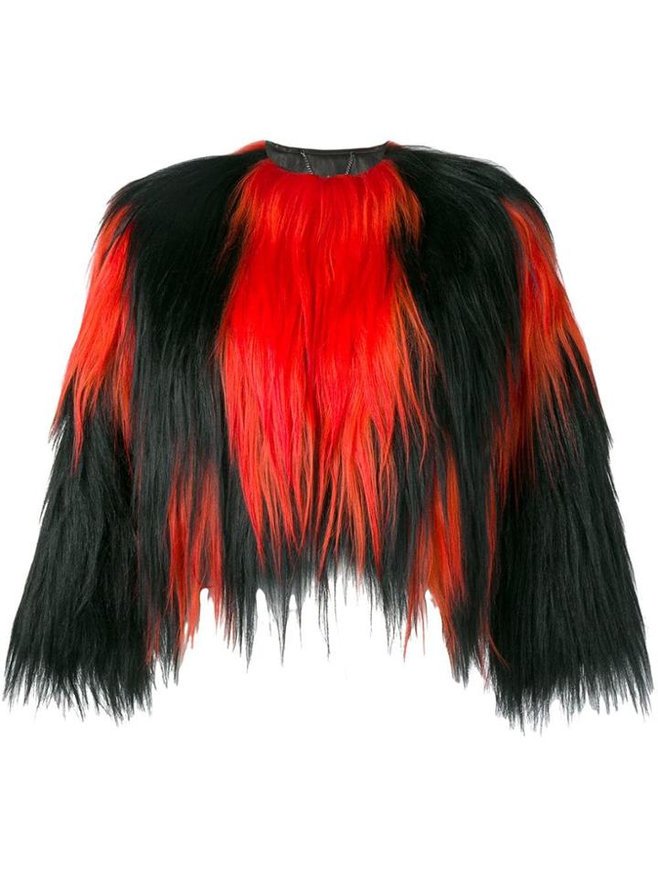 Givenchy Two Tone Fur Short Jacket - Black