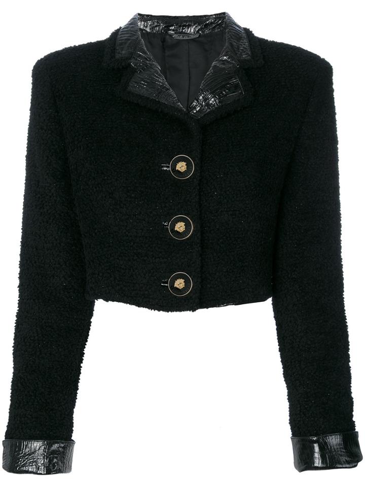 Versace Vintage Application Detail Jacket - Black
