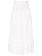 Sea Tiered Lace Skirt - White