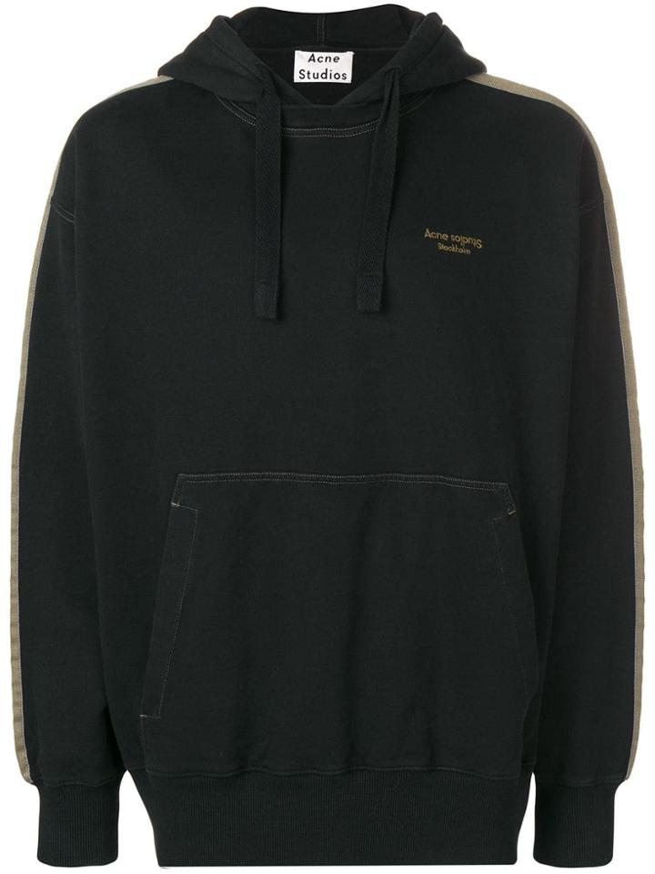 Acne Studios Two-tone Hooded Sweatshirt - Black