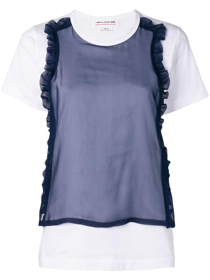 Comme Des Garçons Girl Contrast Panel T-shirt - White