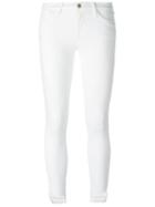 Frame Super Skinny Cropped Jeans - White