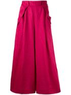 Aje Cove Wide Leg Trousers - Red