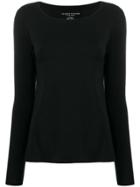 Majestic Filatures Boat Neck Long-sleeved T-shirt - Black