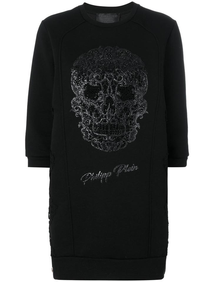 Philipp Plein - Emelia Sweatshirt Dress - Women - Cotton/polyester - Xl, Black, Cotton/polyester