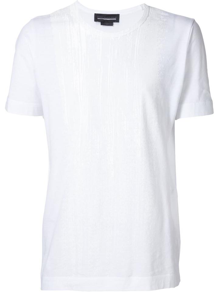 Diesel Black Gold Paint Brush T-shirt, Men's, Size: Large, White, Cotton