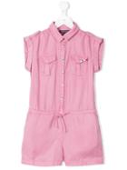Tommy Hilfiger Junior - Shirt Playsuit - Kids - Lyocell - 6 Yrs, Pink/purple