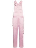 Rosie Assoulin Pink Satin Dungarees