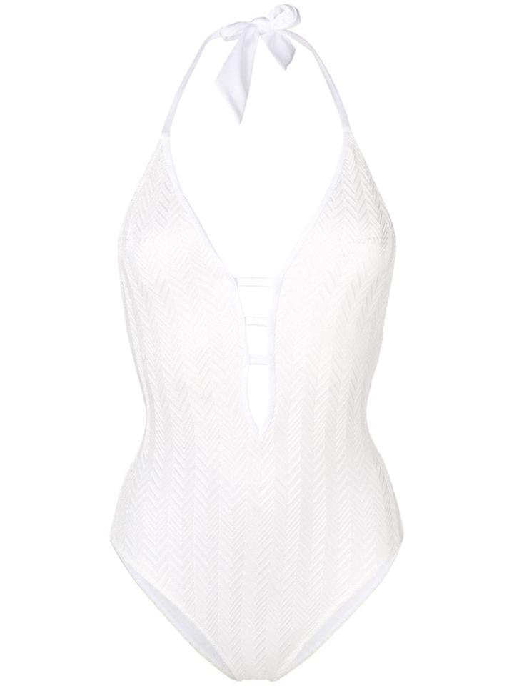 Missoni Mare Zig-zag Pattern Swimsuit - White