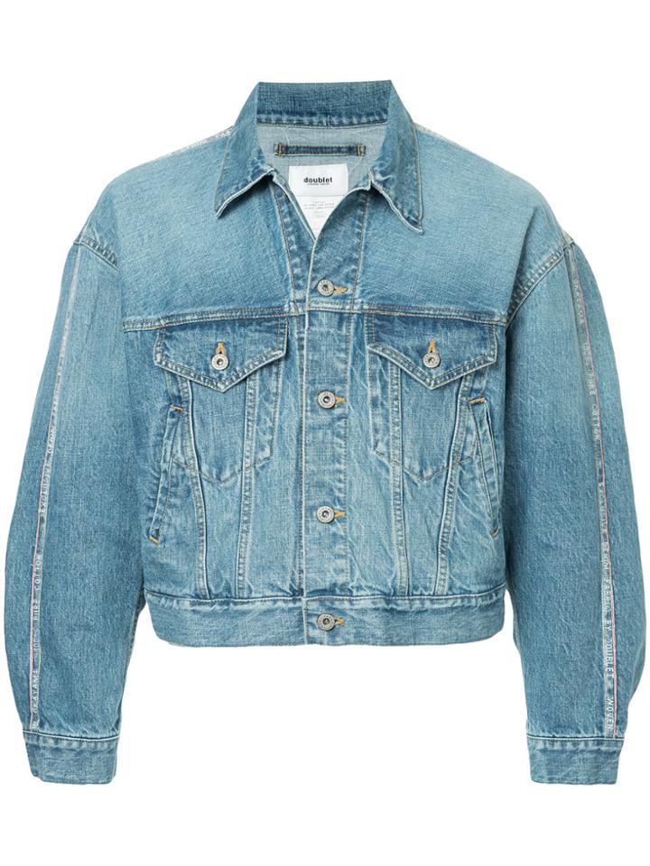 Doublet Cropped Denim Jacket - Blue