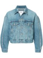 Doublet Cropped Denim Jacket - Blue