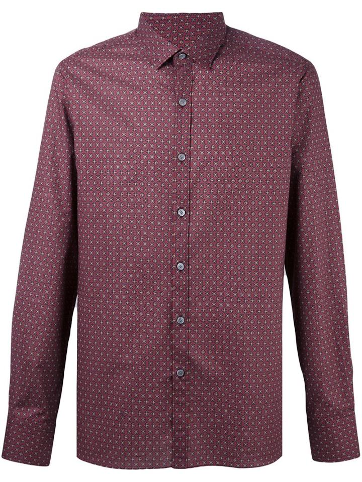 Lanvin Paisley Print Shirt, Men's, Size: 42, Pink/purple, Cotton