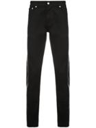 Alexander Mcqueen Long Side Stripe Jeans - Black