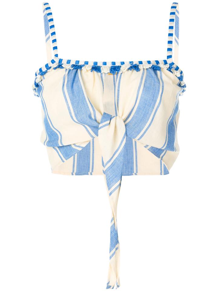 Dodo Bar Or Striped Cropped Top - Blue