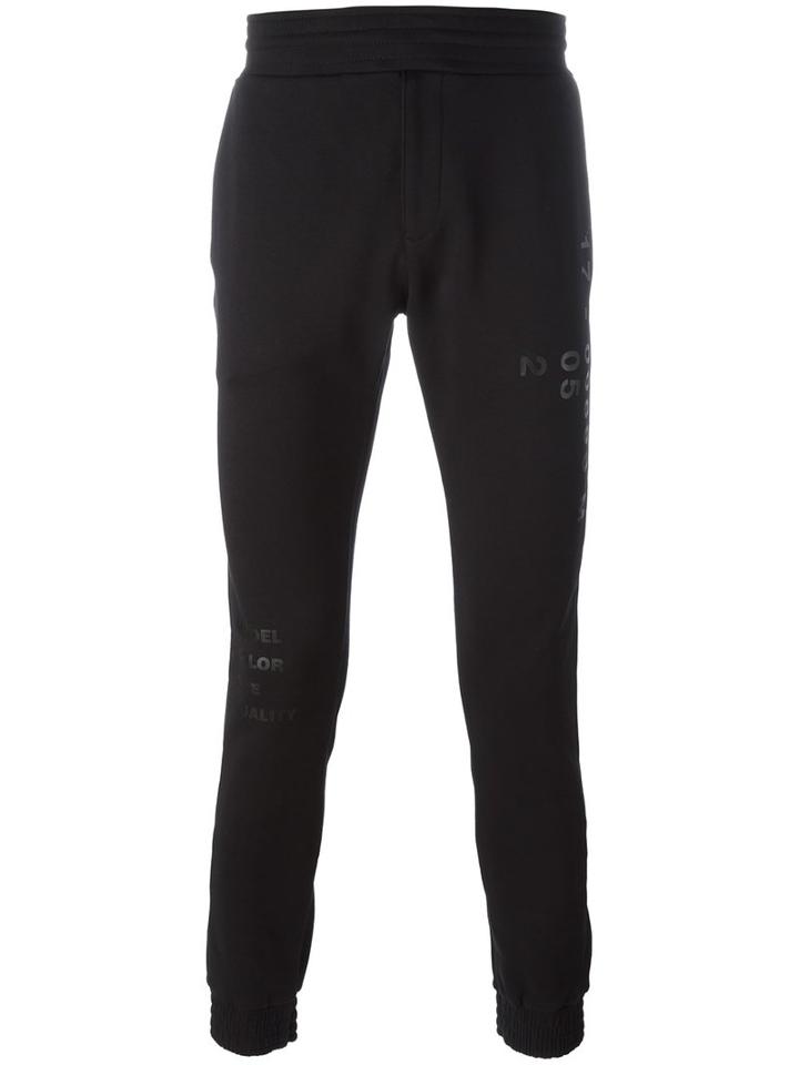 Diesel Black Gold Tonal Print Track Pants, Men's, Size: Small, Cotton