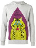Hydrogen Great Tigerman Print Hoodie - Grey