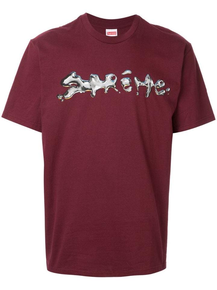 Supreme Liquid Print T-shirt - Brown