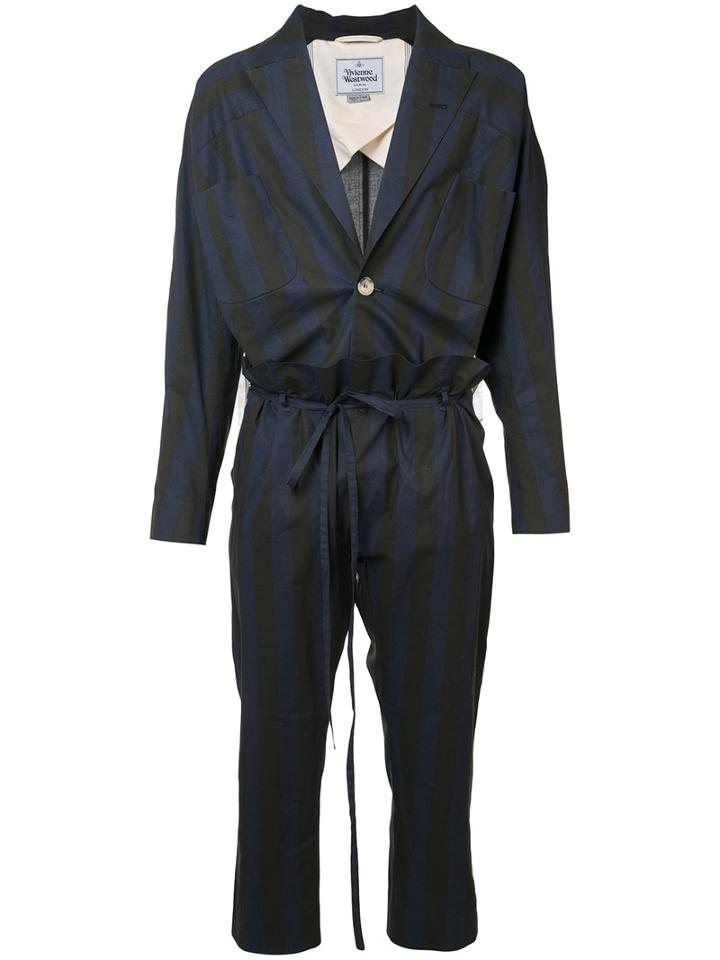 Vivienne Westwood Man Drawstring Jumpsuit, Men's, Size: 48, Blue, Cotton