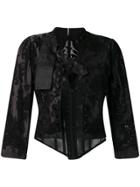 Dolce & Gabbana Lace-embellished Corset Jacket - Black