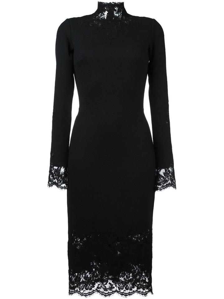 Ermanno Scervino Lace Dress, Women's, Size: 48, Black, Silk/cotton/polyamide/wool